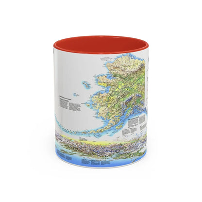 Alaska 2 (1994) (Map) Accent Coffee Mug-11oz-Red-Go Mug Yourself