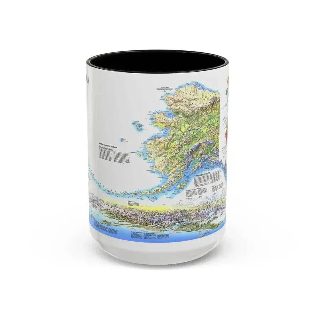 Alaska 2 (1994) (Map) Accent Coffee Mug 15oz Black - Go Mug Yourself