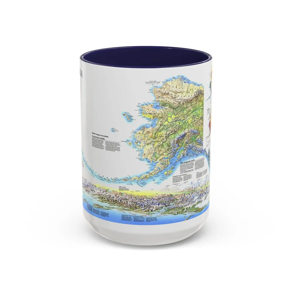 Alaska 2 (1994) (Map) Accent Coffee Mug-15oz-Navy-Go Mug Yourself