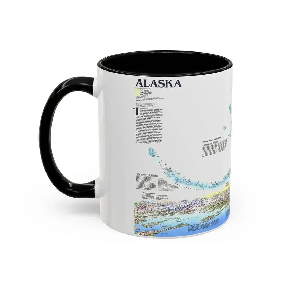 Alaska 2 (1994) (Map) Accent Coffee Mug - Go Mug Yourself