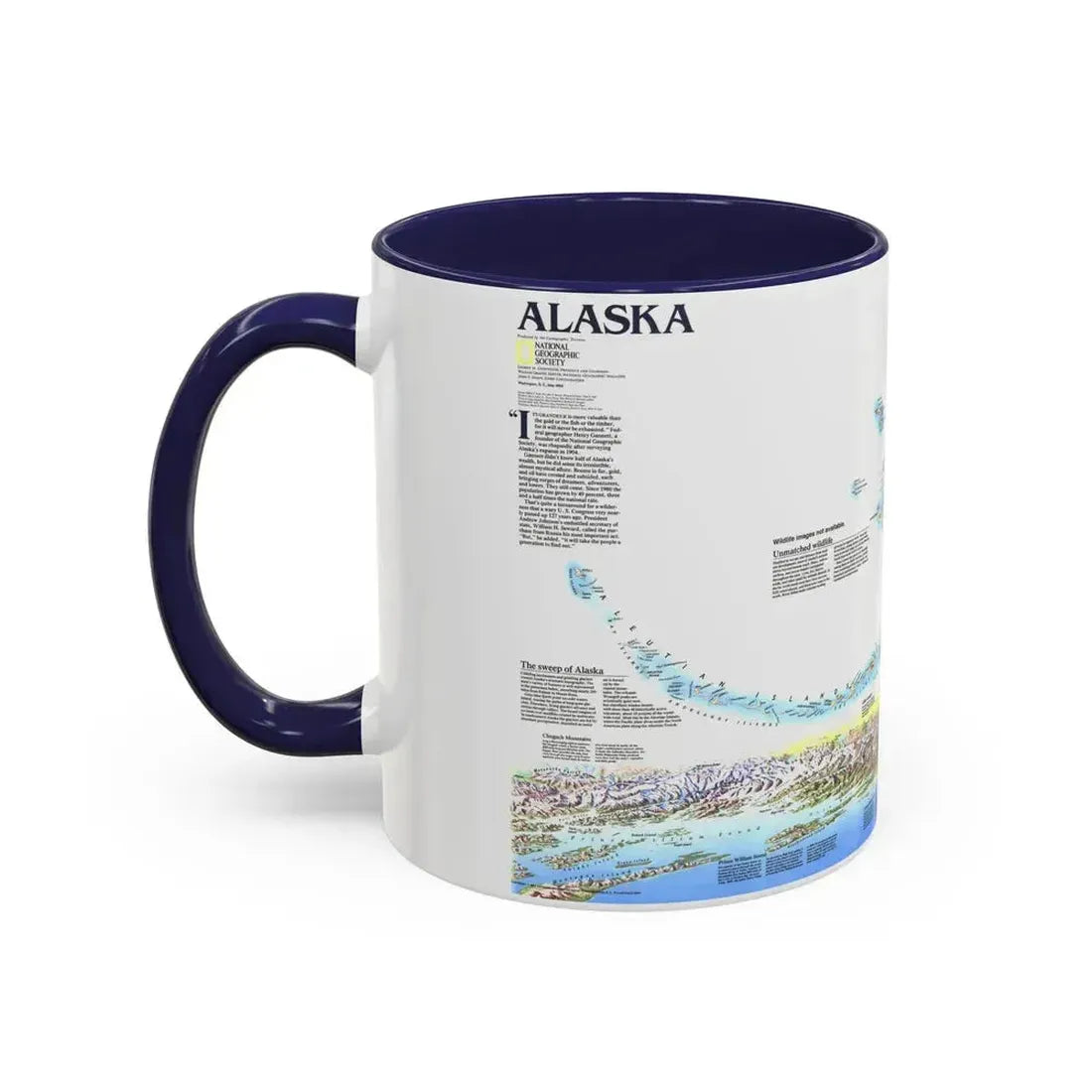 Alaska 2 (1994) (Map) Accent Coffee Mug - Go Mug Yourself