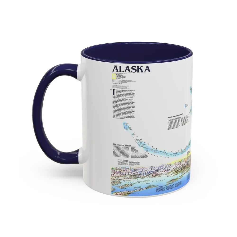 Alaska 2 (1994) (Map) Accent Coffee Mug-Go Mug Yourself