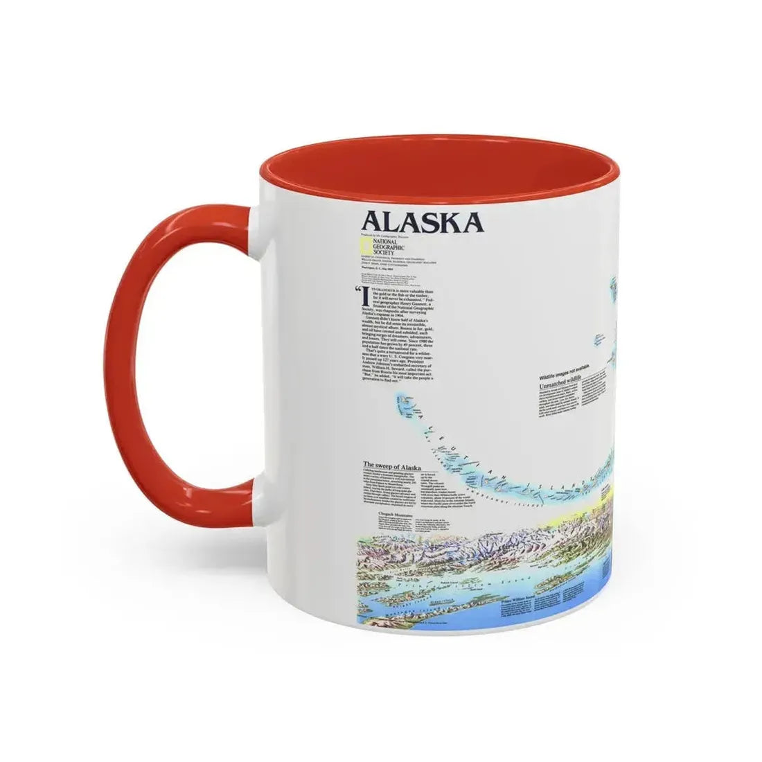 Alaska 2 (1994) (Map) Accent Coffee Mug - Go Mug Yourself