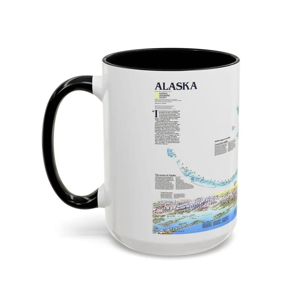 Alaska 2 (1994) (Map) Accent Coffee Mug-Go Mug Yourself