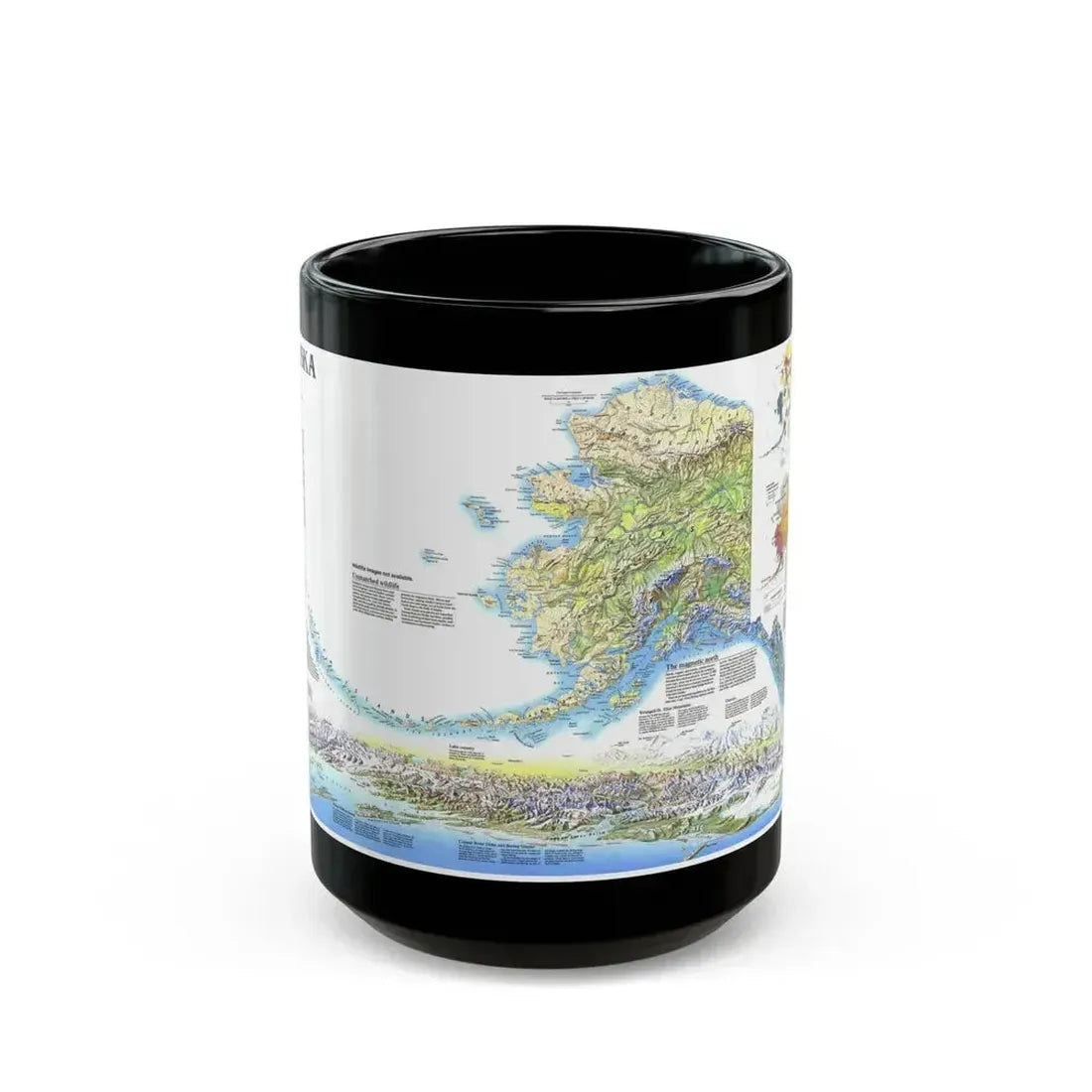 Alaska 2 (1994) (Map) Black Coffee Mug 15oz - Go Mug Yourself