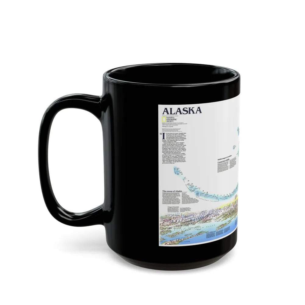 Alaska 2 (1994) (Map) Black Coffee Mug-Go Mug Yourself