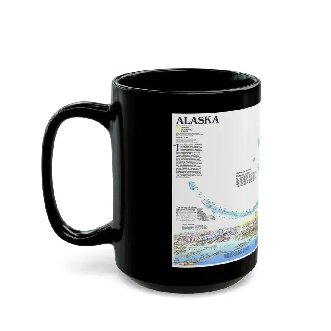 Alaska 2 (1994) (Map) Black Coffee Mug - Go Mug Yourself