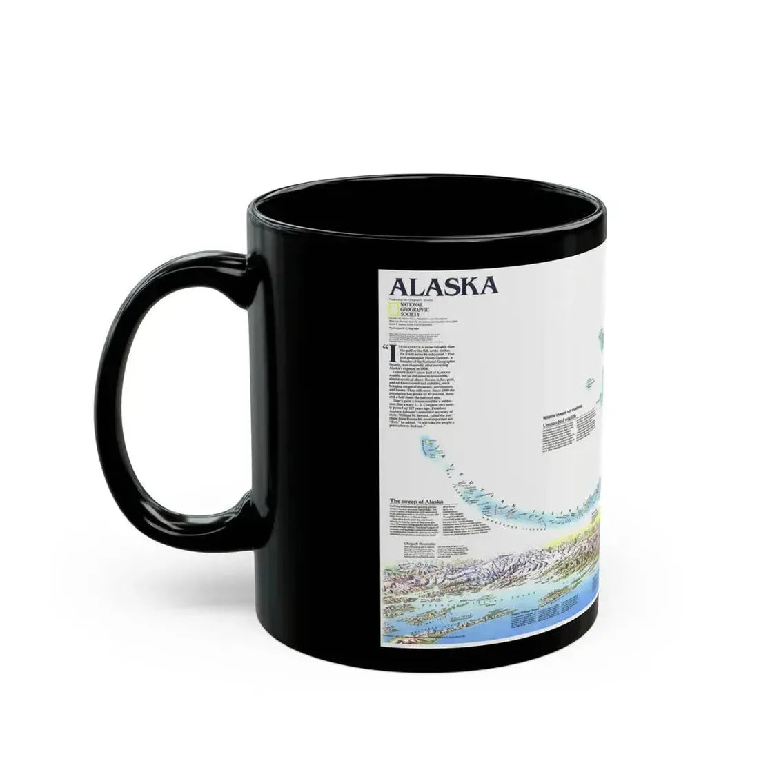 Alaska 2 (1994) (Map) Black Coffee Mug - Go Mug Yourself
