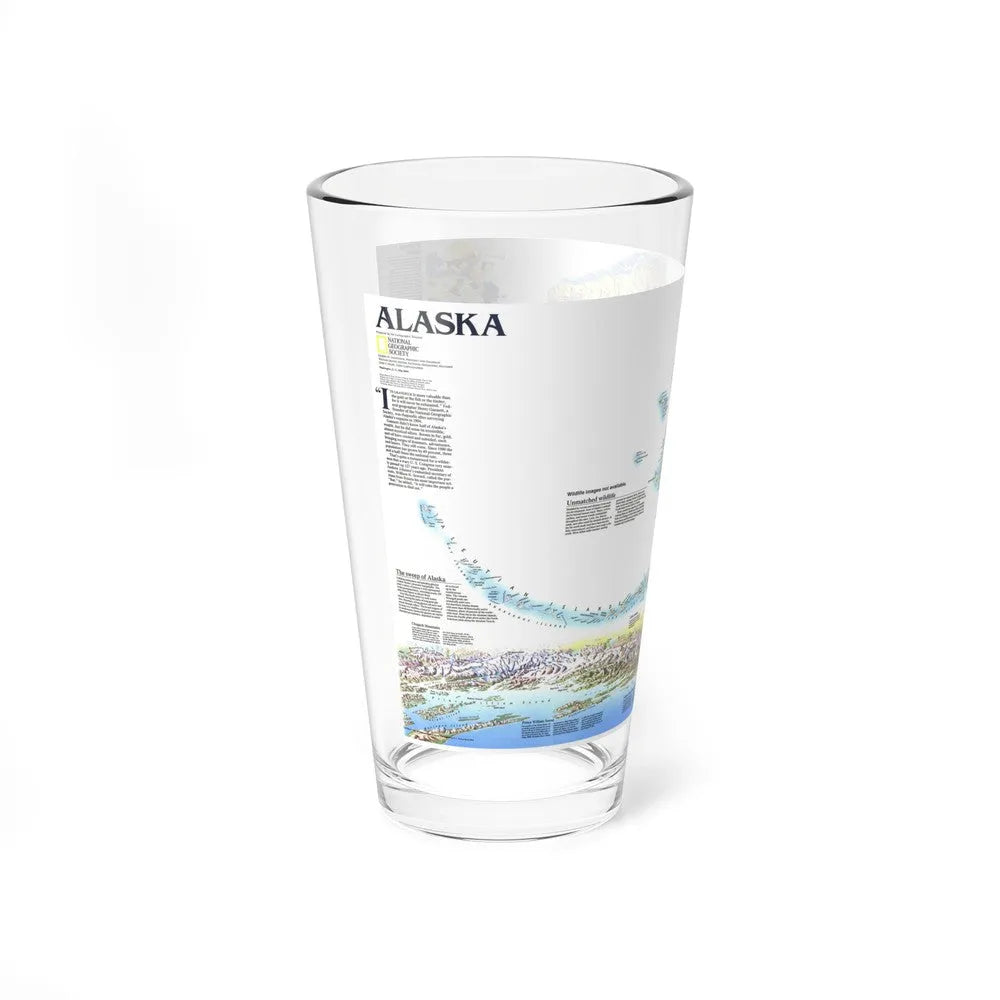 Alaska 2 (1994) (Map) Pint Glass 16oz-Go Mug Yourself