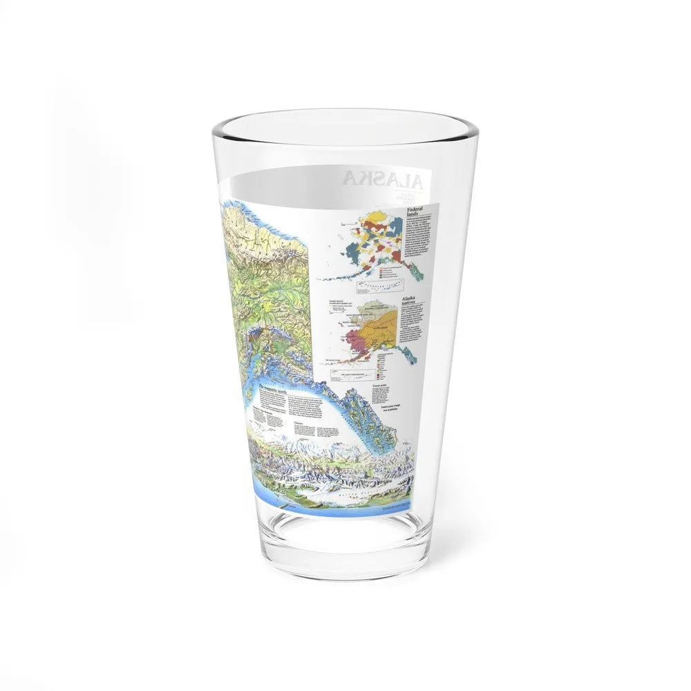 Alaska 2 (1994) (Map) Pint Glass 16oz-Go Mug Yourself