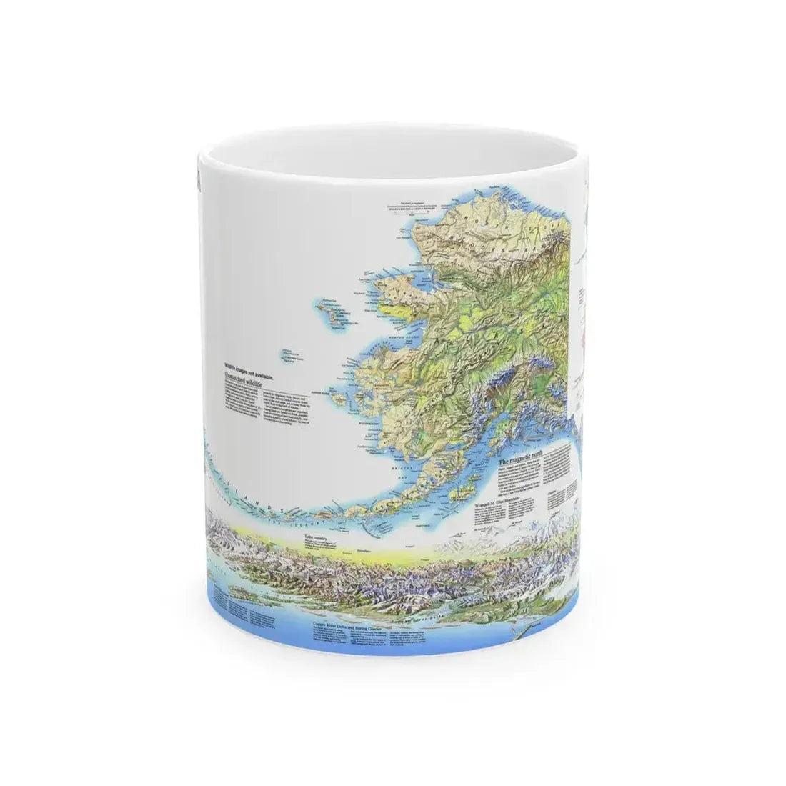 Alaska 2 (1994) (Map) White Coffee Mug 11oz - Go Mug Yourself