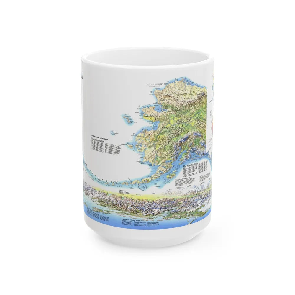 Alaska 2 (1994) (Map) White Coffee Mug-15oz-Go Mug Yourself