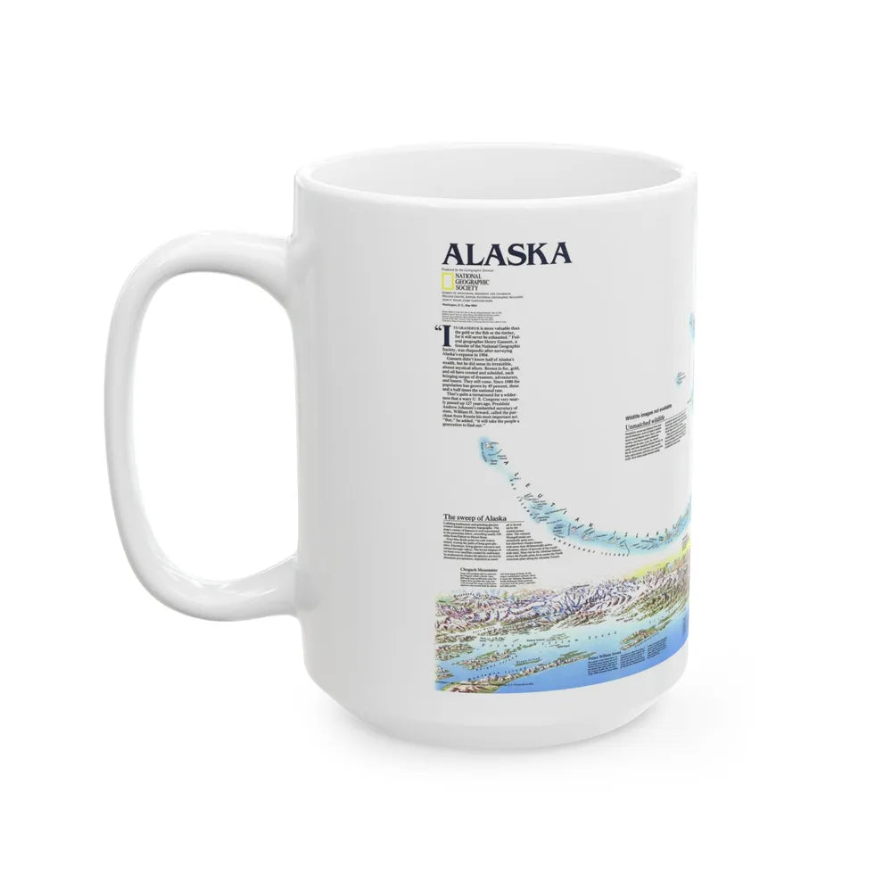 Alaska 2 (1994) (Map) White Coffee Mug-Go Mug Yourself