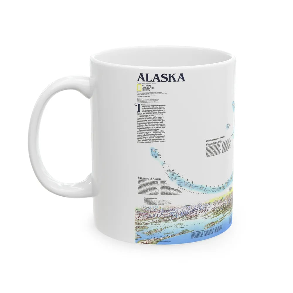 Alaska 2 (1994) (Map) White Coffee Mug-Go Mug Yourself