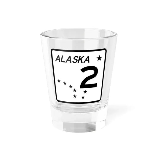 Alaska 2 shield (Alaska) (Road Sign) Shot Glass 1.5oz 1.5oz - Go Mug Yourself