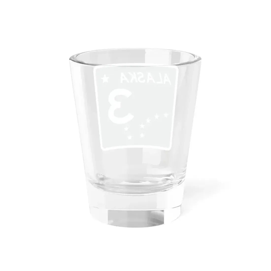 Alaska 3 Business shield (Alaska) (Road Sign) Shot Glass 1.5oz - Go Mug Yourself