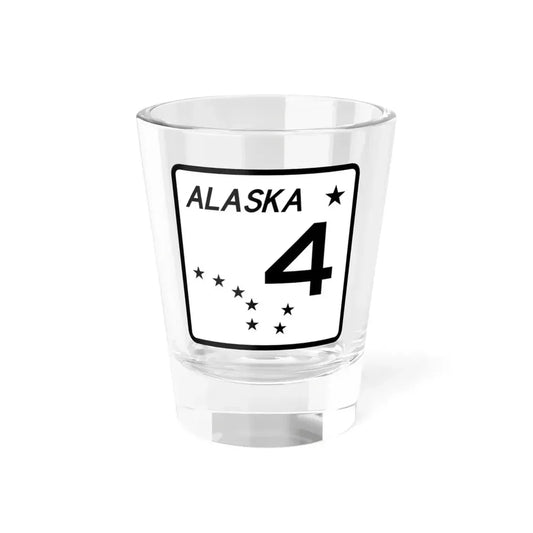 Alaska 4 shield (Alaska) (Road Sign) Shot Glass 1.5oz 1.5oz - Go Mug Yourself