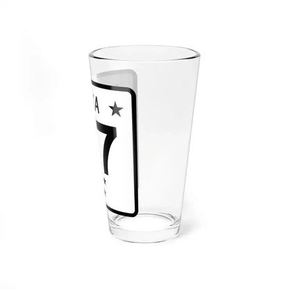 Alaska 7 shield (Alaska) (Road Sign) Pint Glass 16oz - Go Mug Yourself