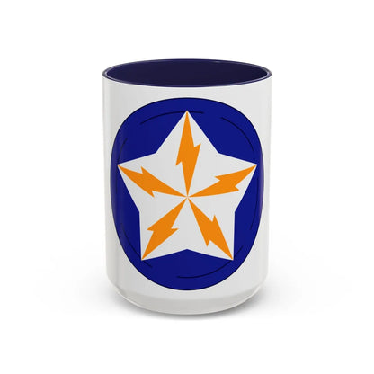 Alaska Communications System (U.S. Army) Accent Coffee Mug-15oz-Navy-Go Mug Yourself