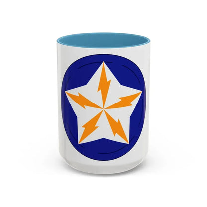 Alaska Communications System (U.S. Army) Accent Coffee Mug 15oz Light Blue - Go Mug Yourself