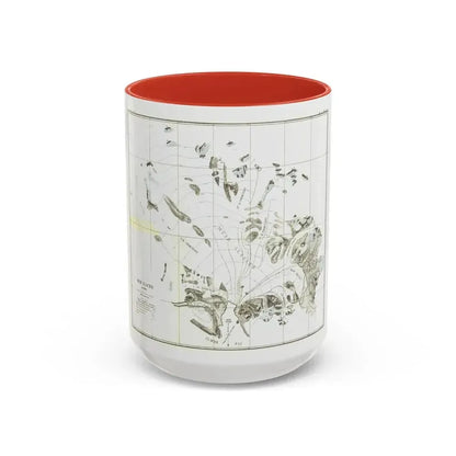Alaska - Muir Glacier (1890) (Map) Accent Coffee Mug 15oz Red - Go Mug Yourself