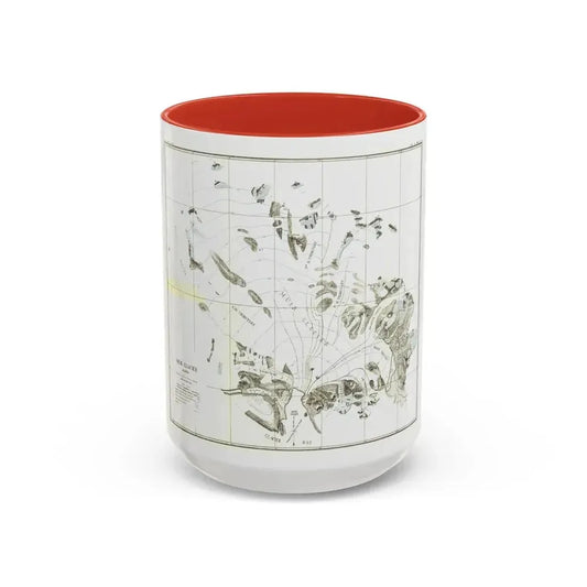 Alaska - Muir Glacier (1890) (Map) Accent Coffee Mug 15oz Red - Go Mug Yourself