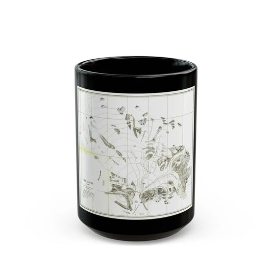 Alaska - Muir Glacier (1890) (Map) Black Coffee Mug-15oz-Go Mug Yourself