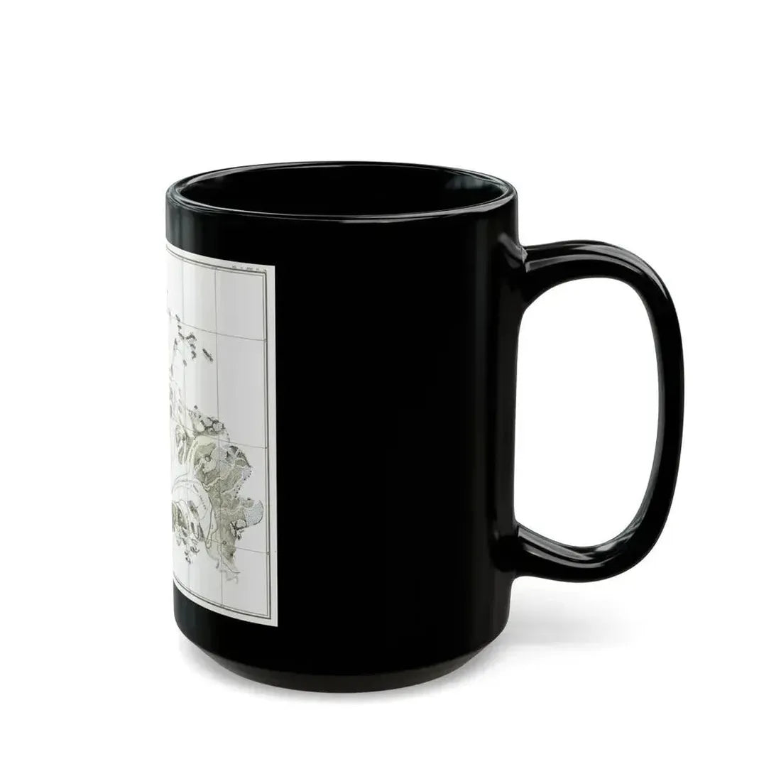 Alaska - Muir Glacier (1890) (Map) Black Coffee Mug - Go Mug Yourself