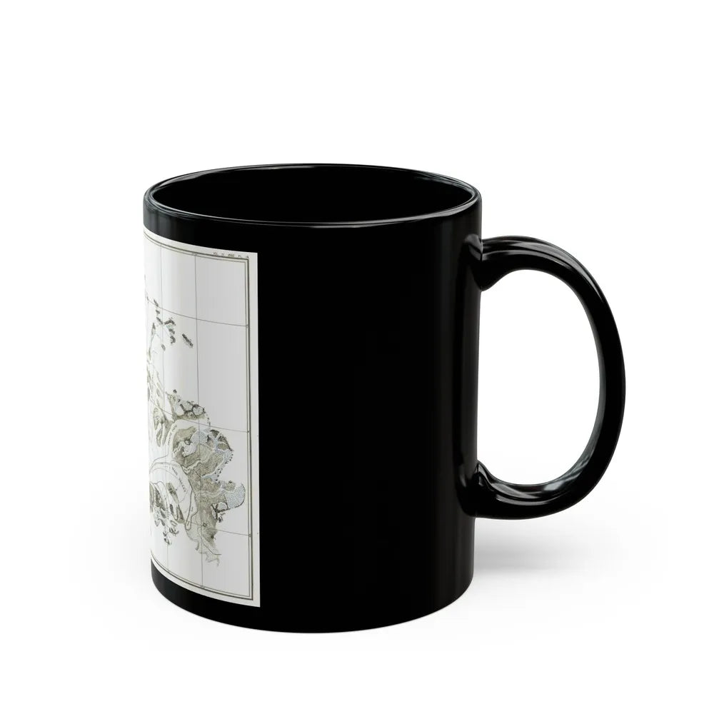 Alaska - Muir Glacier (1890) (Map) Black Coffee Mug-Go Mug Yourself