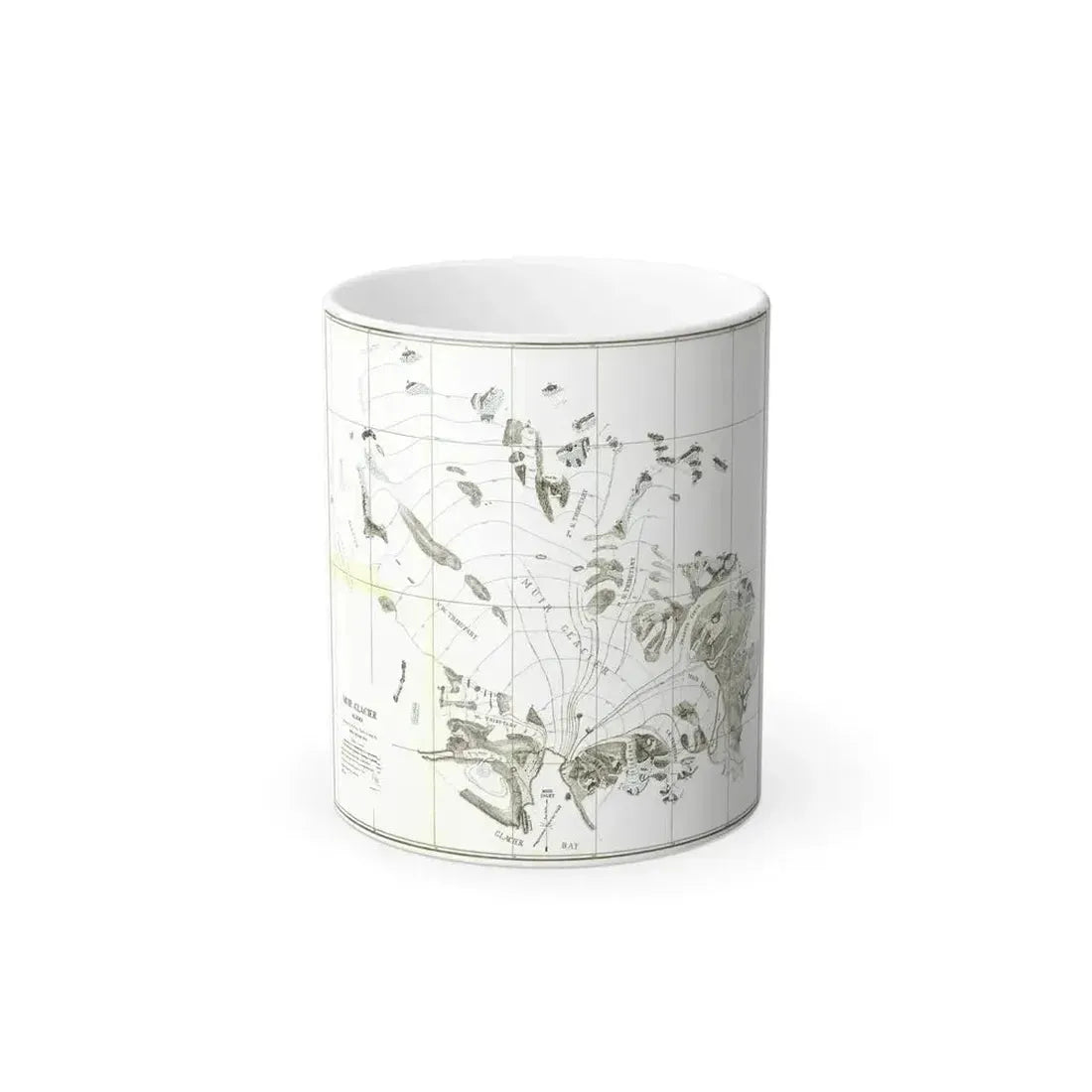 Alaska - Muir Glacier (1890) (Map) Color Changing Mug 11oz Default Title 11oz - Go Mug Yourself