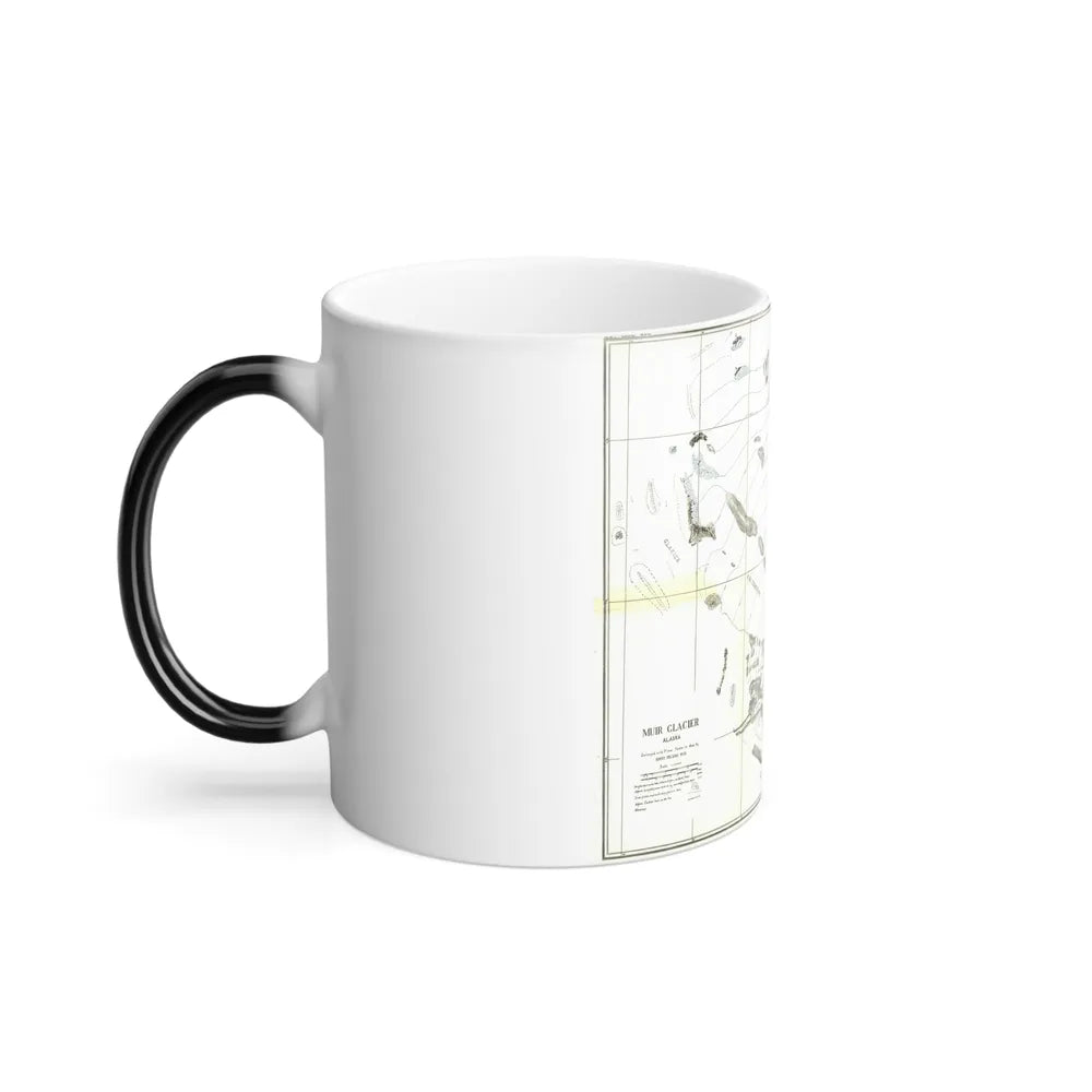 Alaska - Muir Glacier (1890) (Map) Color Changing Mug 11oz-Go Mug Yourself