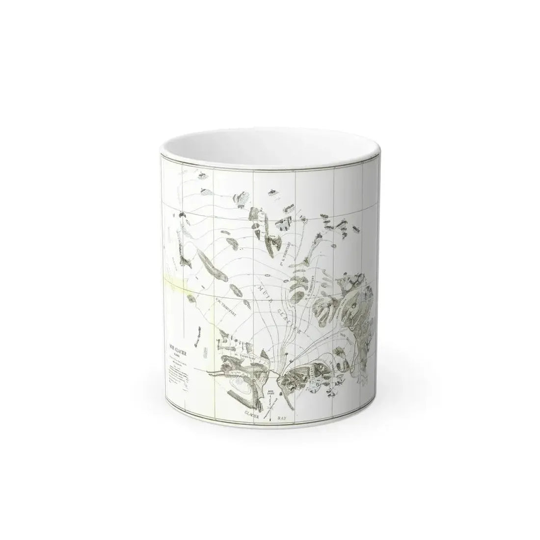 Alaska - Muir Glacier (1890) (Map) Color Changing Mug 11oz - Go Mug Yourself