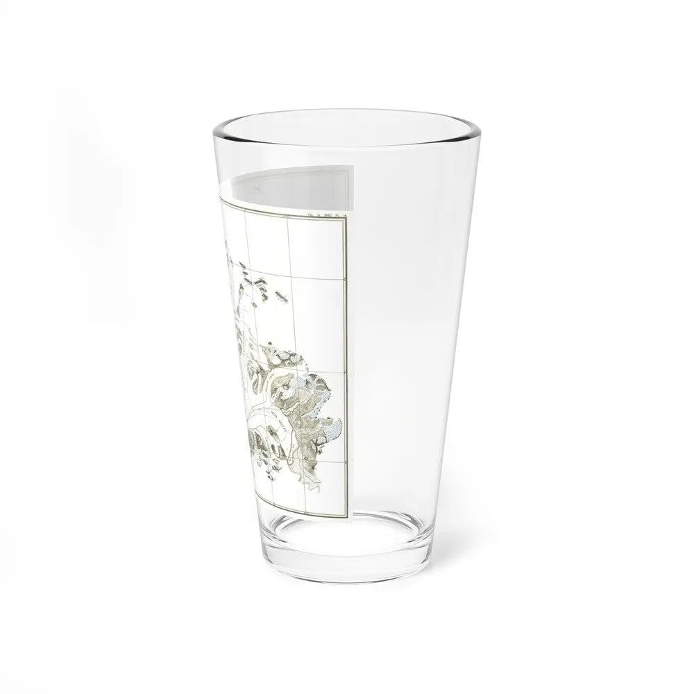 Alaska - Muir Glacier (1890) (Map) Pint Glass 16oz-Go Mug Yourself