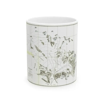 Alaska - Muir Glacier (1890) (Map) White Coffee Mug 11oz - Go Mug Yourself