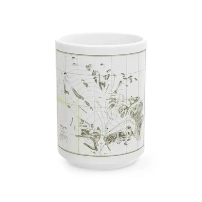 Alaska - Muir Glacier (1890) (Map) White Coffee Mug 15oz - Go Mug Yourself