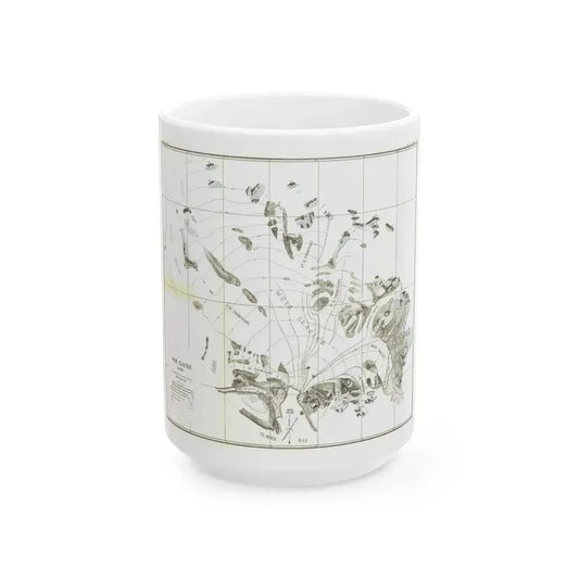 Alaska - Muir Glacier (1890) (Map) White Coffee Mug 15oz - Go Mug Yourself