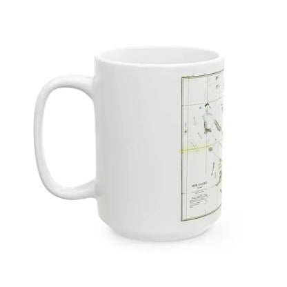 Alaska - Muir Glacier (1890) (Map) White Coffee Mug - Go Mug Yourself