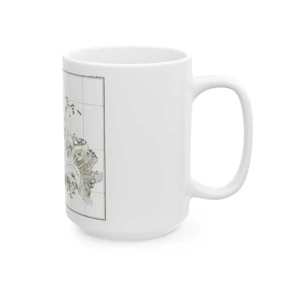 Alaska - Muir Glacier (1890) (Map) White Coffee Mug-Go Mug Yourself