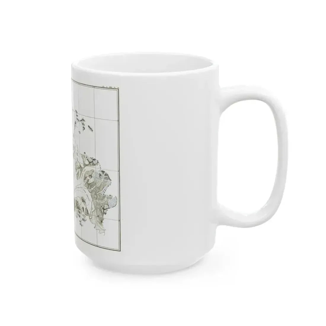 Alaska - Muir Glacier (1890) (Map) White Coffee Mug - Go Mug Yourself