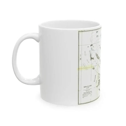 Alaska - Muir Glacier (1890) (Map) White Coffee Mug - Go Mug Yourself