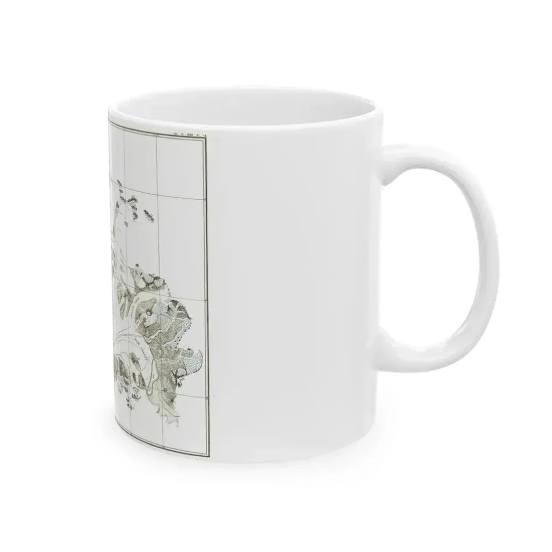 Alaska - Muir Glacier (1890) (Map) White Coffee Mug - Go Mug Yourself