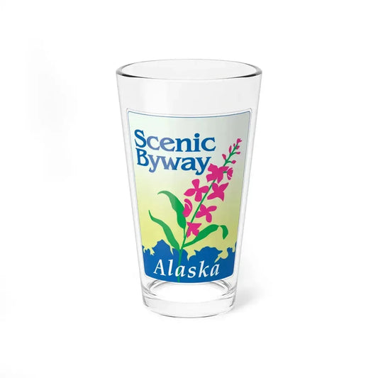 Alaska Scenic Byway (Alaska) (Road Sign) Pint Glass 16oz 16oz - Go Mug Yourself