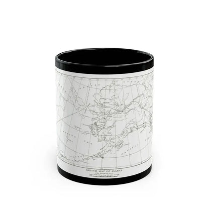 Alaska - Sketch Map (1891) (Map) Black Coffee Mug 11oz - Go Mug Yourself