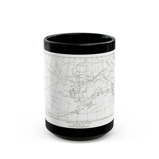 Alaska - Sketch Map (1891) (Map) Black Coffee Mug-15oz-Go Mug Yourself