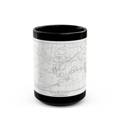 Alaska - Sketch Map (1891) (Map) Black Coffee Mug 15oz - Go Mug Yourself