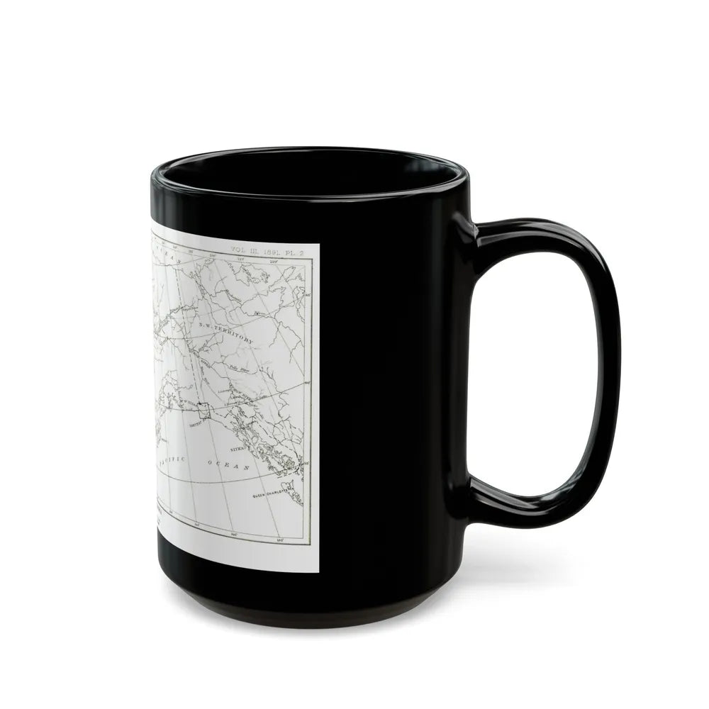 Alaska - Sketch Map (1891) (Map) Black Coffee Mug-Go Mug Yourself