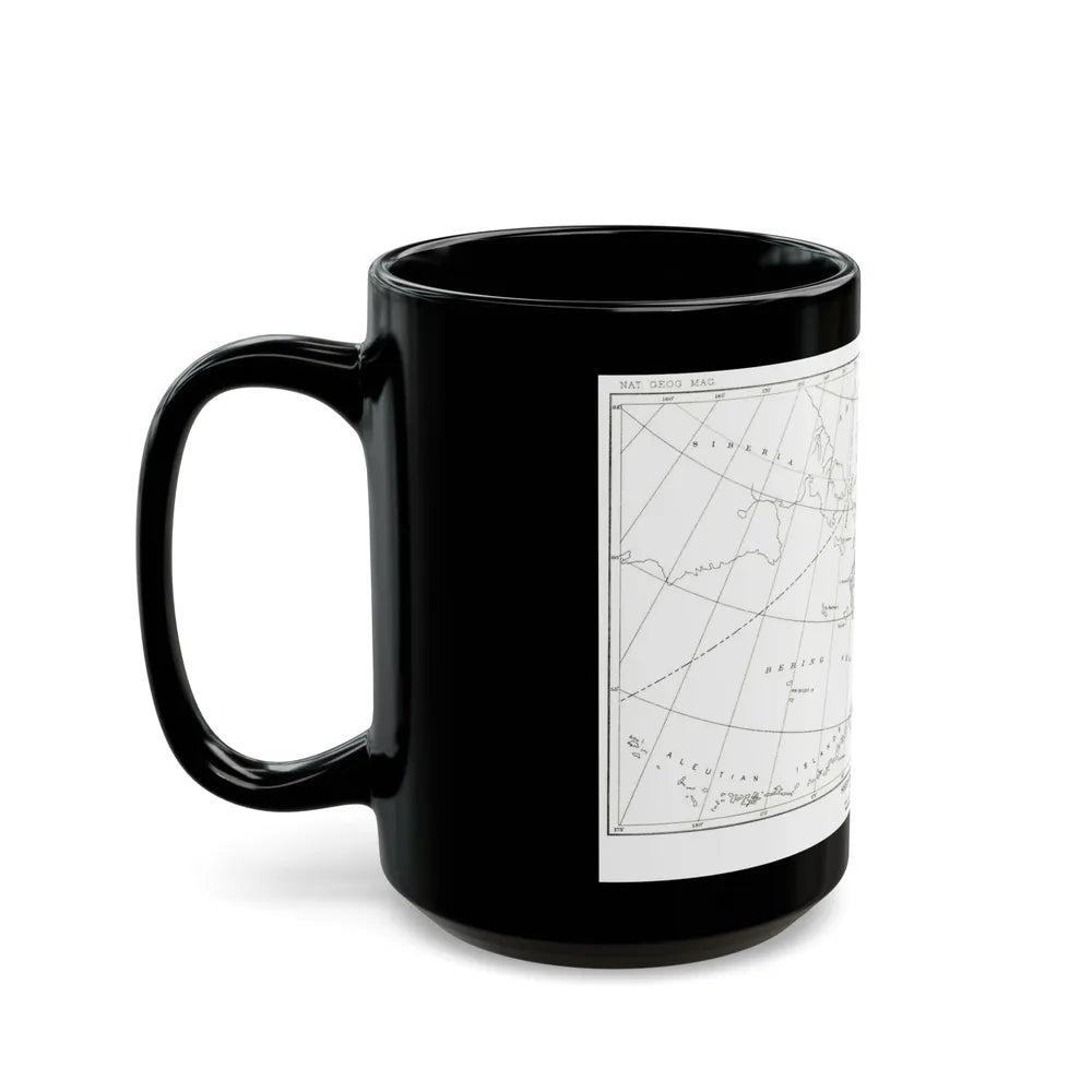 Alaska - Sketch Map (1891) (Map) Black Coffee Mug-Go Mug Yourself