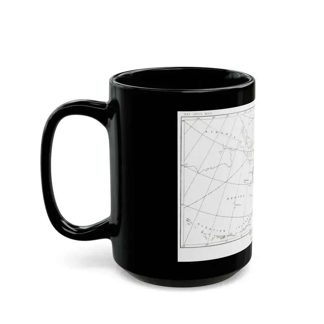 Alaska - Sketch Map (1891) (Map) Black Coffee Mug - Go Mug Yourself
