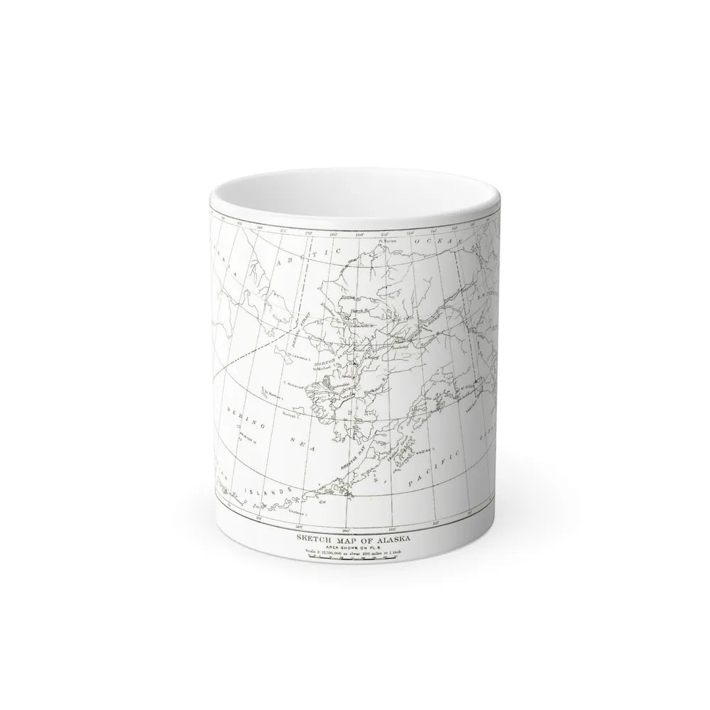 Alaska - Sketch Map (1891) (Map) Color Changing Mug 11oz-11oz-Go Mug Yourself