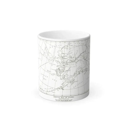 Alaska - Sketch Map (1891) (Map) Color Changing Mug 11oz Default Title 11oz - Go Mug Yourself